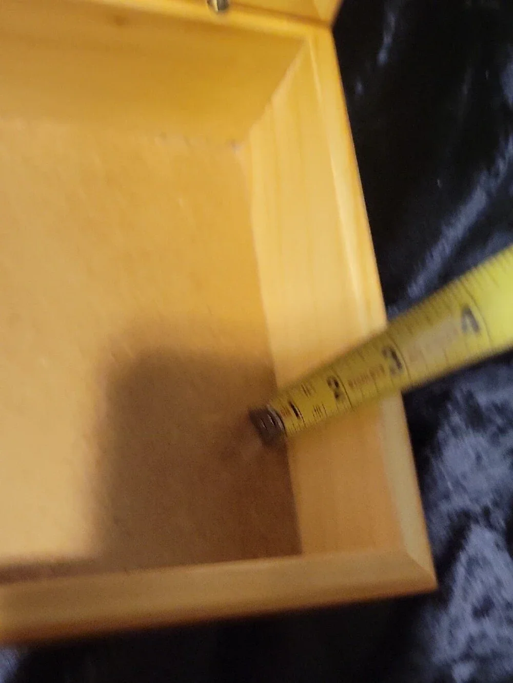 Natural Wood Jewelry Box with Glass Interior Lid for a Photo Insert